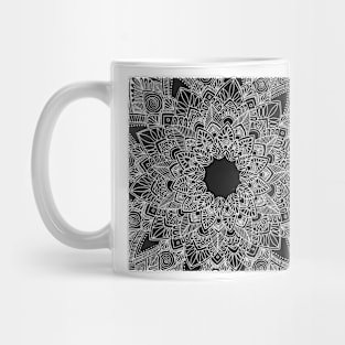 White on black Mug